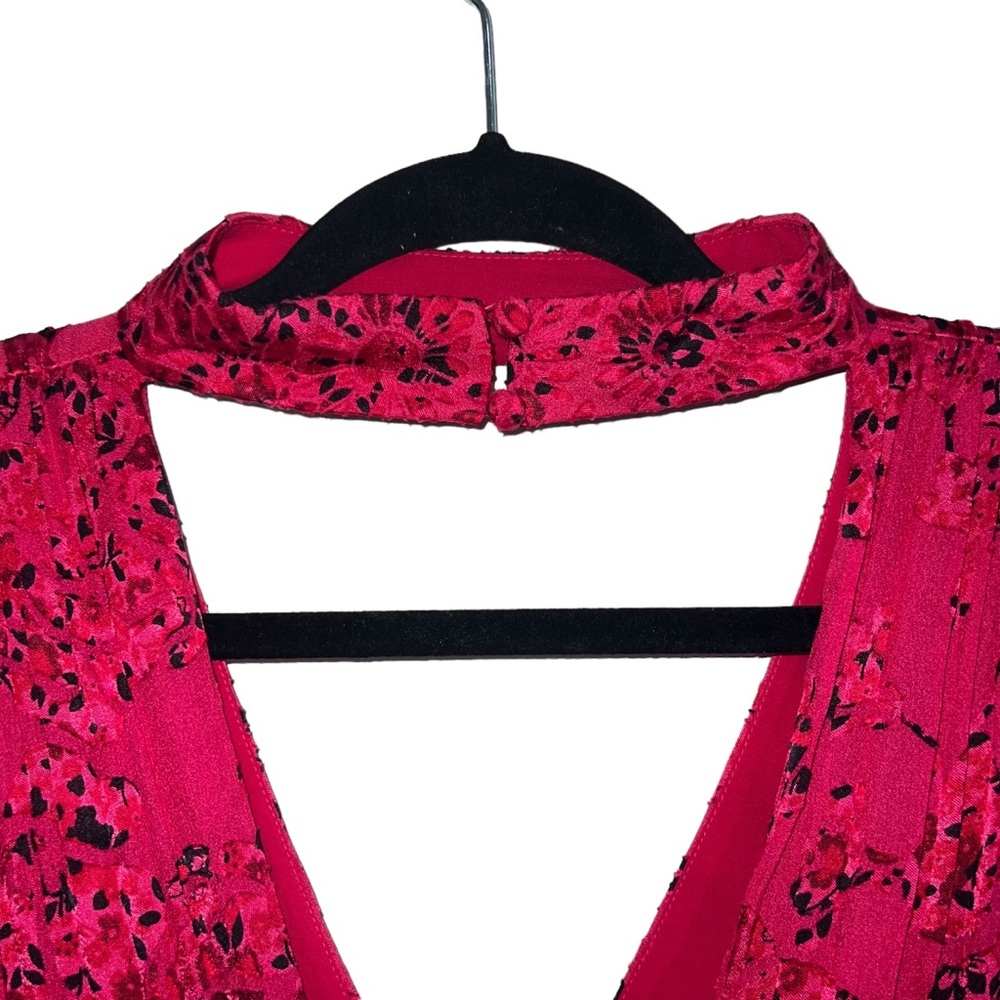 NEW NWT Alice + Olivia Aggie Maxi Dress Bright Pink Multi - Picture 10 of 15